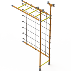 LIMIKIDS Monkeybars with Net Orange