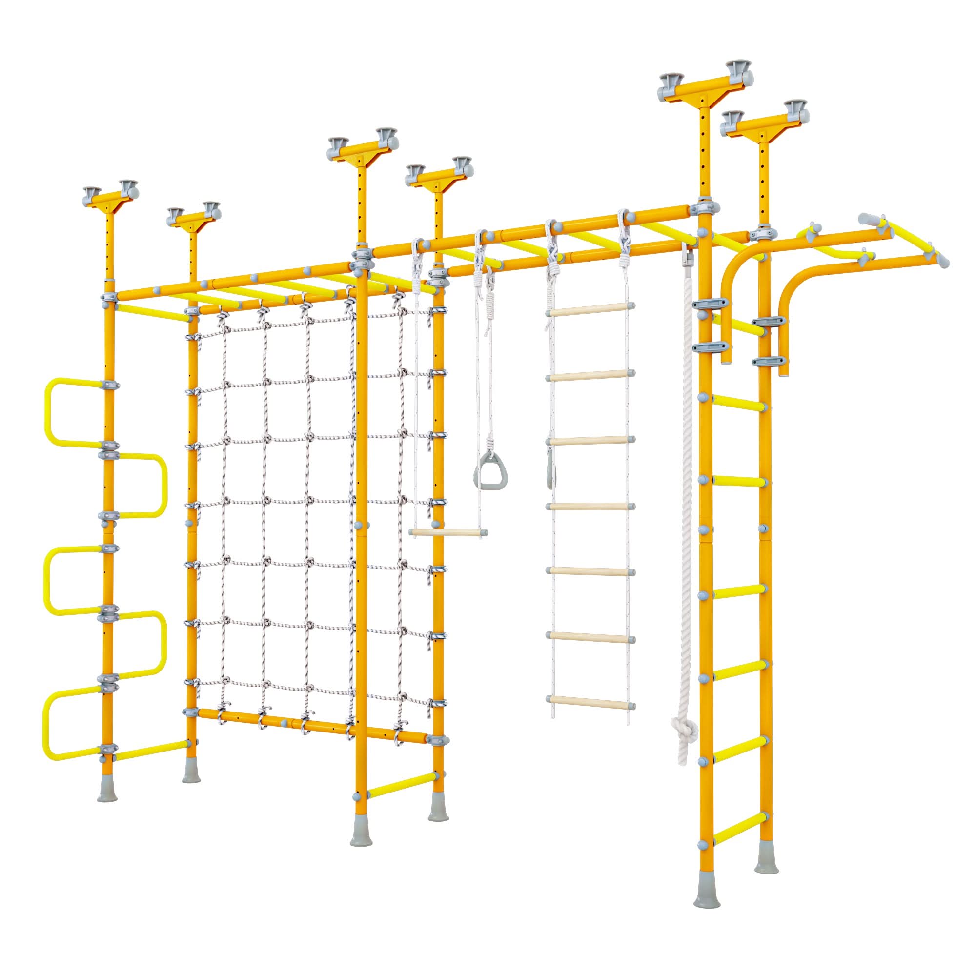 LIMIKIDS Jupiter Plus Orange - Pegasus + monkey bars extension + net