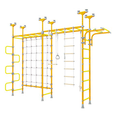 LIMIKIDS Jupiter Plus Orange - Pegasus + monkey bars extension + net