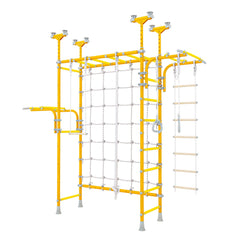 Pegasus Plus - Indoor Playset with monkey bars, Spider Net, and double Chin-up Bar