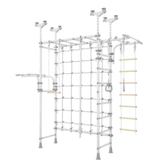 Pegasus Plus - Indoor Playset with monkey bars, Spider Net, and double Chin-up Bar