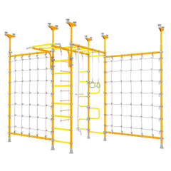 LIMIKIDS Cosmo Orange - Pegasus + Monkey Bars extensions + two climbing nets