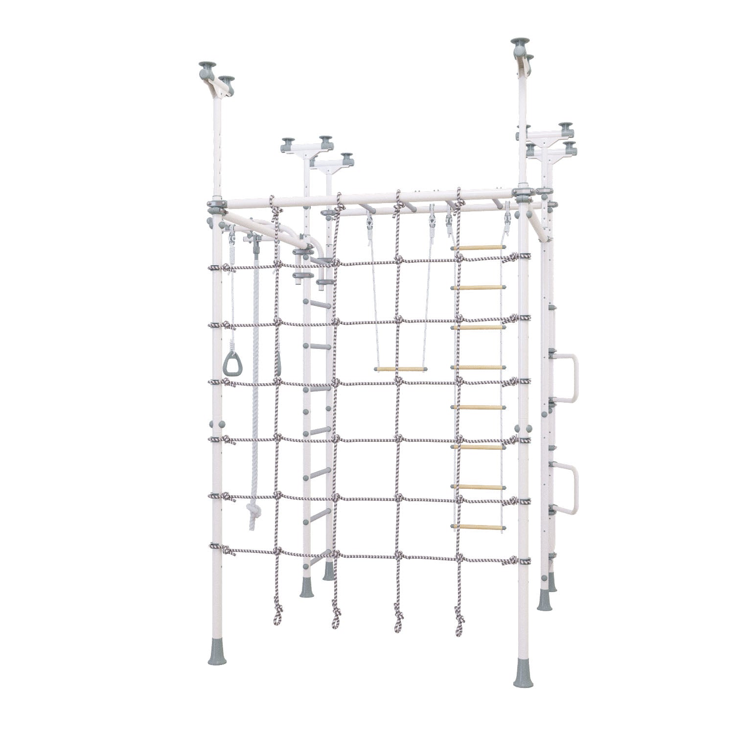 Jupiter Plus - Indoor Climbing Playset with Double Monkey Bars and Spider Net