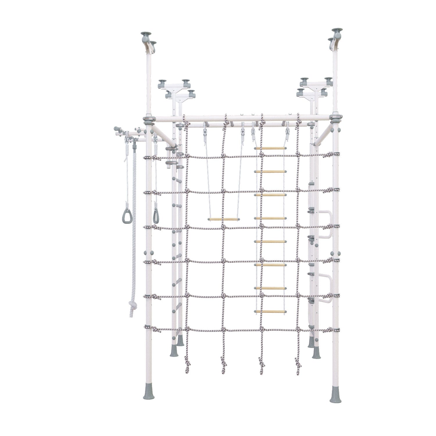 Jupiter Plus - Indoor Climbing Playset with Double Monkey Bars and Spider Net