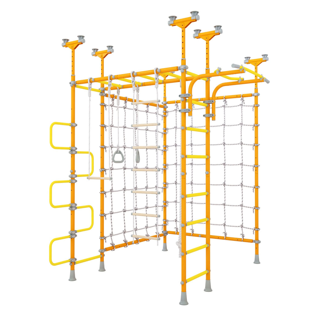 LIMIKIDS Cosmo Orange - Pegasus + Monkey Bars extensions + two climbing nets