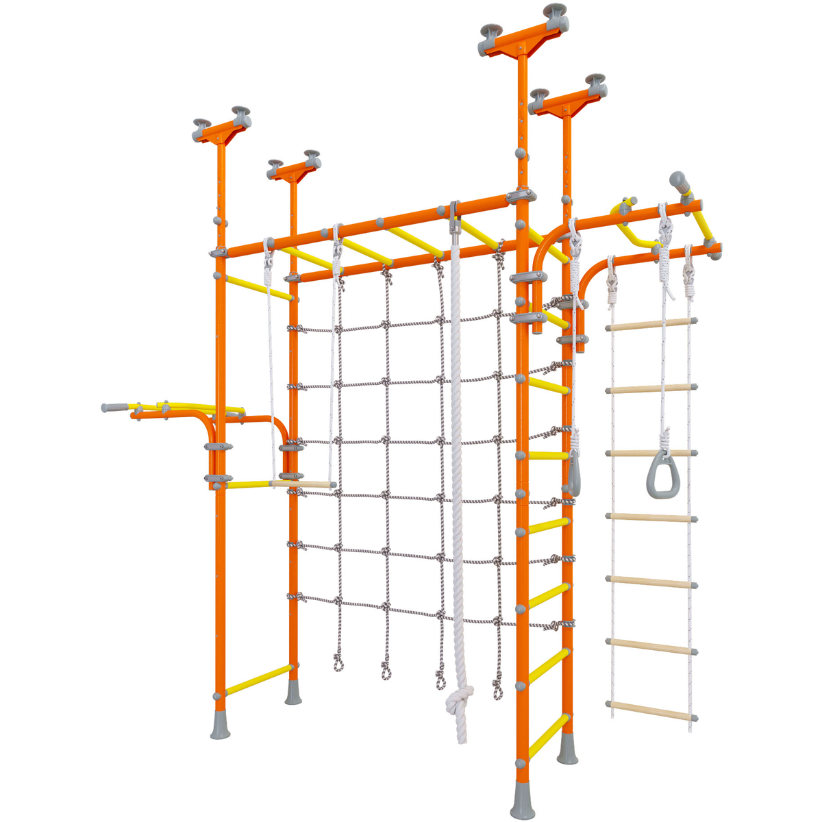 Pegasus Plus Duo - Indoor Playset with Spider Net & Dual Pull-Up Bars