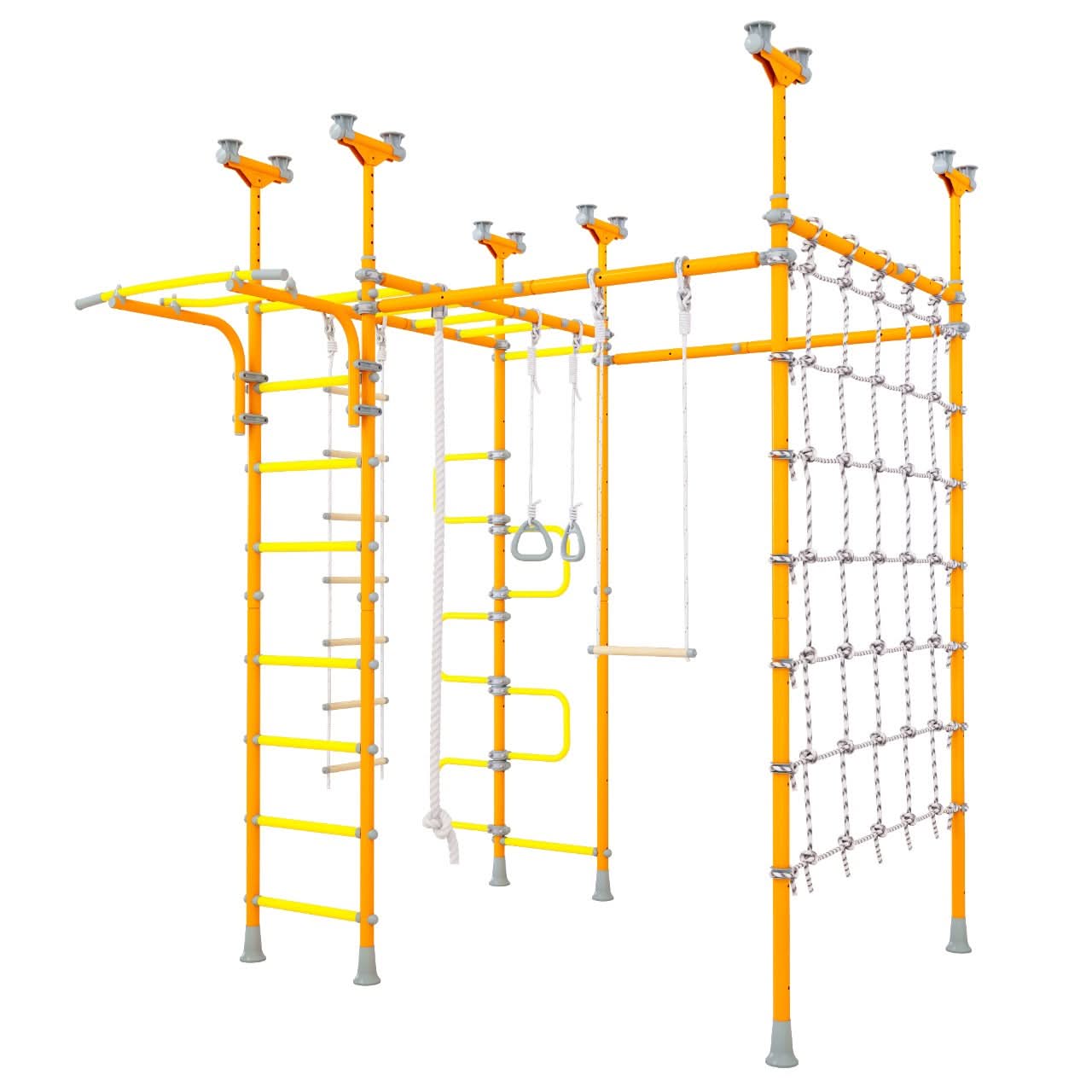 LIMIKIDS Jupiter Plus Orange - Pegasus + monkey bars extension + net