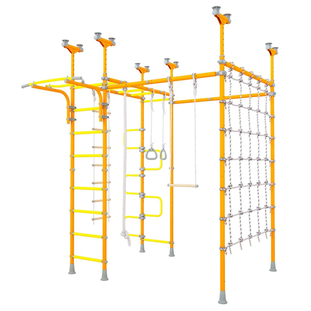 LIMIKIDS Jupiter Plus Orange - Pegasus + monkey bars extension + net