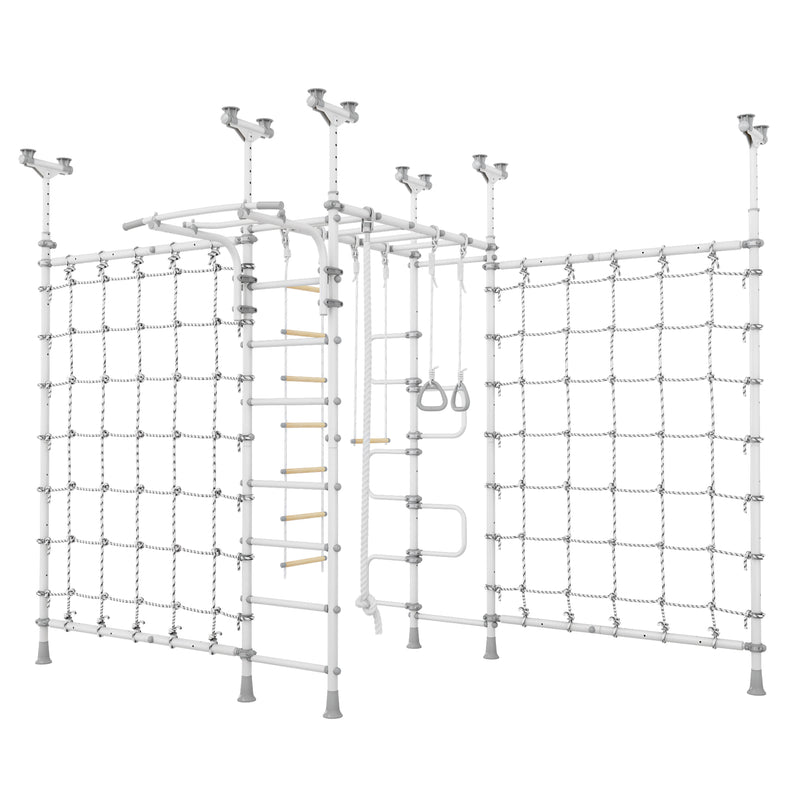 LIMIKIDS Cosmo Grey - Pegasus + Monkey Bars extensions + two climbing nets
