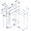 LIMIKIDS Saturn Grey Dimensions- Pegasus + Monkey bars extension