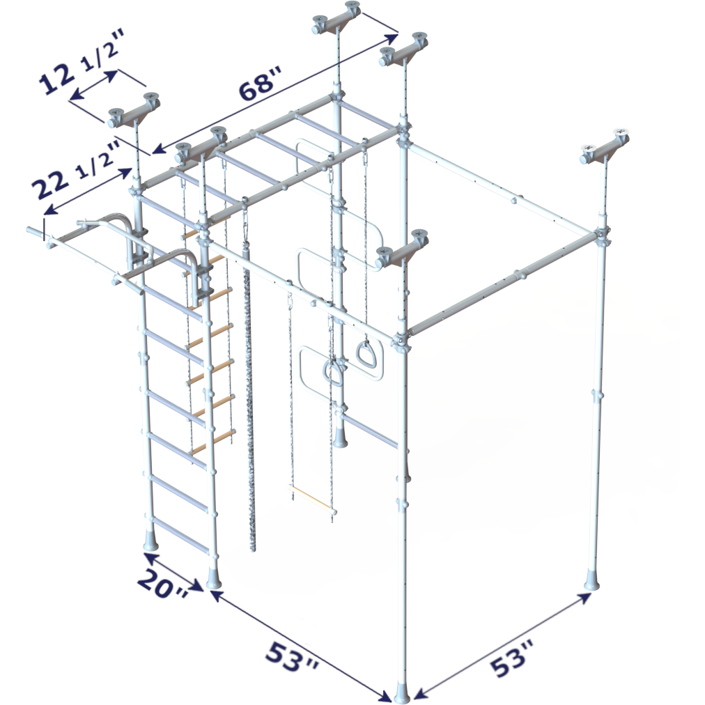 LIMIKIDS Saturn Grey dimensions - Pegasus + Cross bars extension