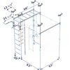 LIMIKIDS Saturn Grey dimensions - Pegasus + Cross bars extension